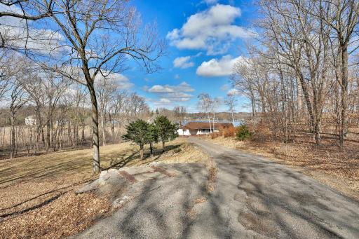 Nice long driveway provides privacy from the street.