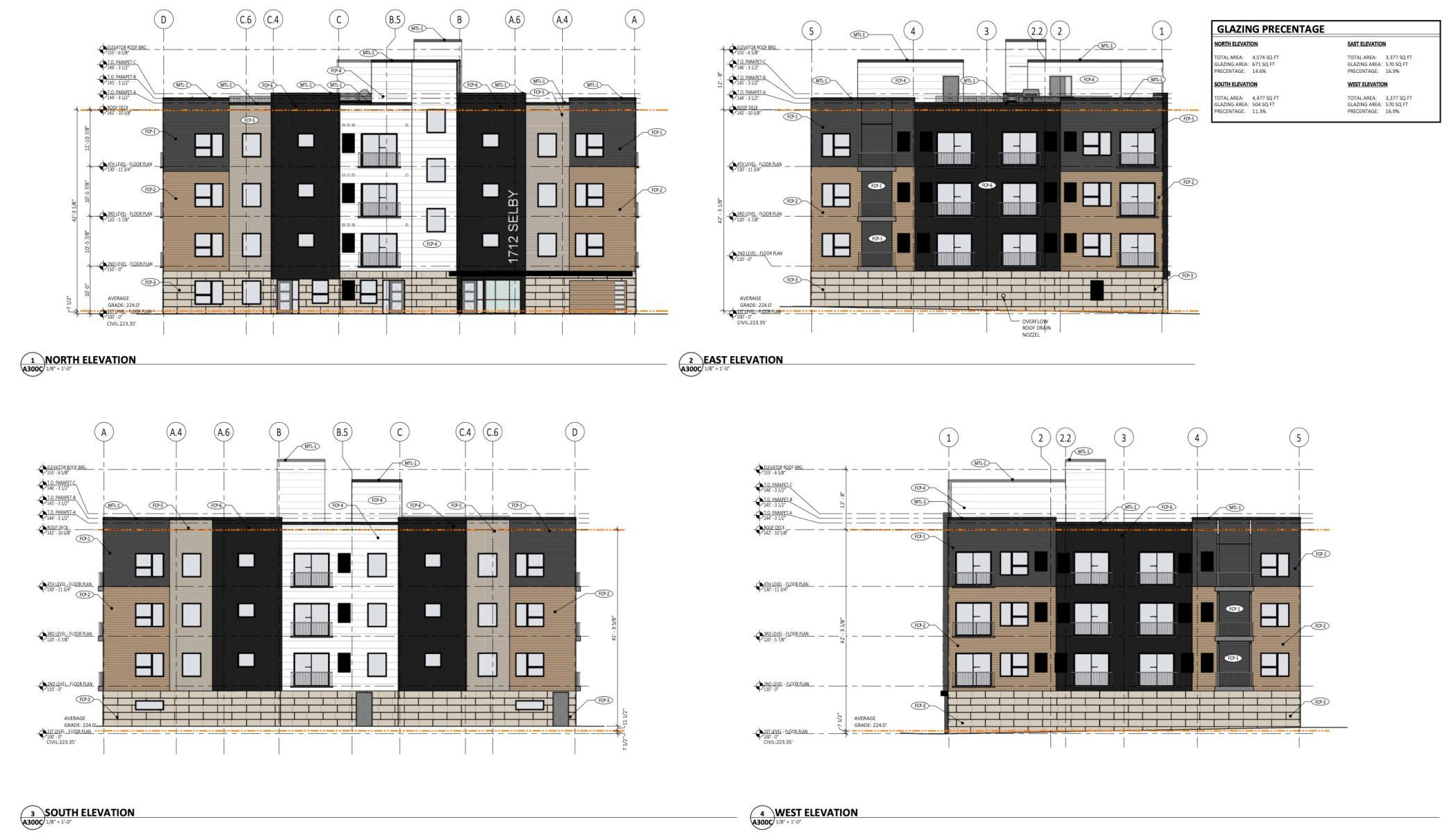 Selby Flats Site Plans - Elevations