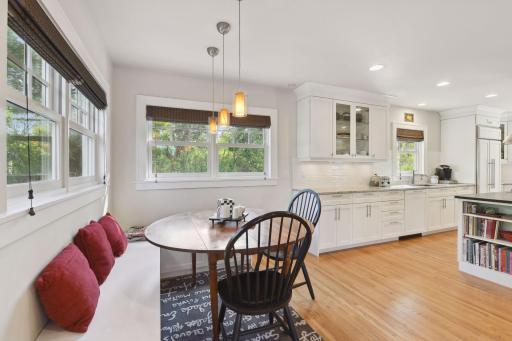 As Kitchens are usually the main gathering place in the home, this kitchen area is a winner as it has more space than most and a wonderful openness to it.