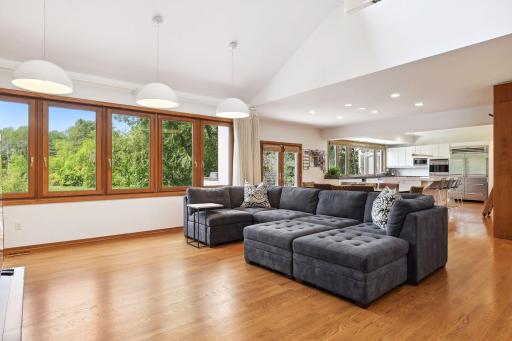 Open Family Room with Gorgeous View of the Park