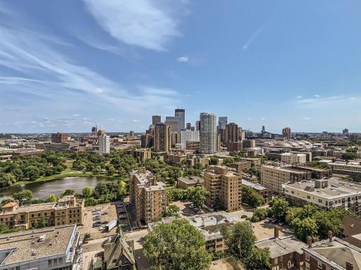 Incredible views of Downtown Minneapolis and Loring Park