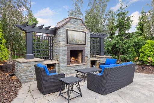 Wood Burning Fireplace and outdoor Living room