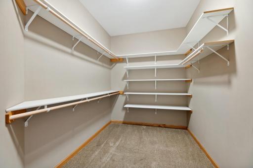 Primary bedroom has a large walk-in closet