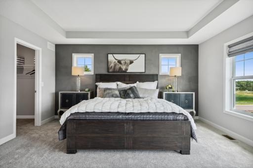 Photo for 650 151st Lane NW, Andover, MN 55304 - Listing #6482757 Find your retreat in this stunning owner’s suite. Enjoy the exclusivity of a private bath and huge walk-in closet. (*Photo of decorated model, actual homes colors and finishes will vary)