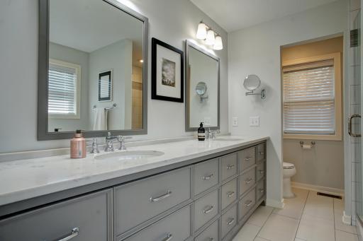 This bathroom has been completely remodeled