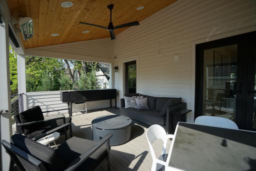 Create the perfect mood and ambience! The deck has in-ceiling sound and lighting and fan.