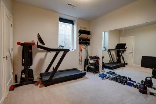 Fifth bedroom, located in the lower level.