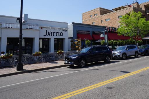Many local restaurants and coffee shops to choose from.