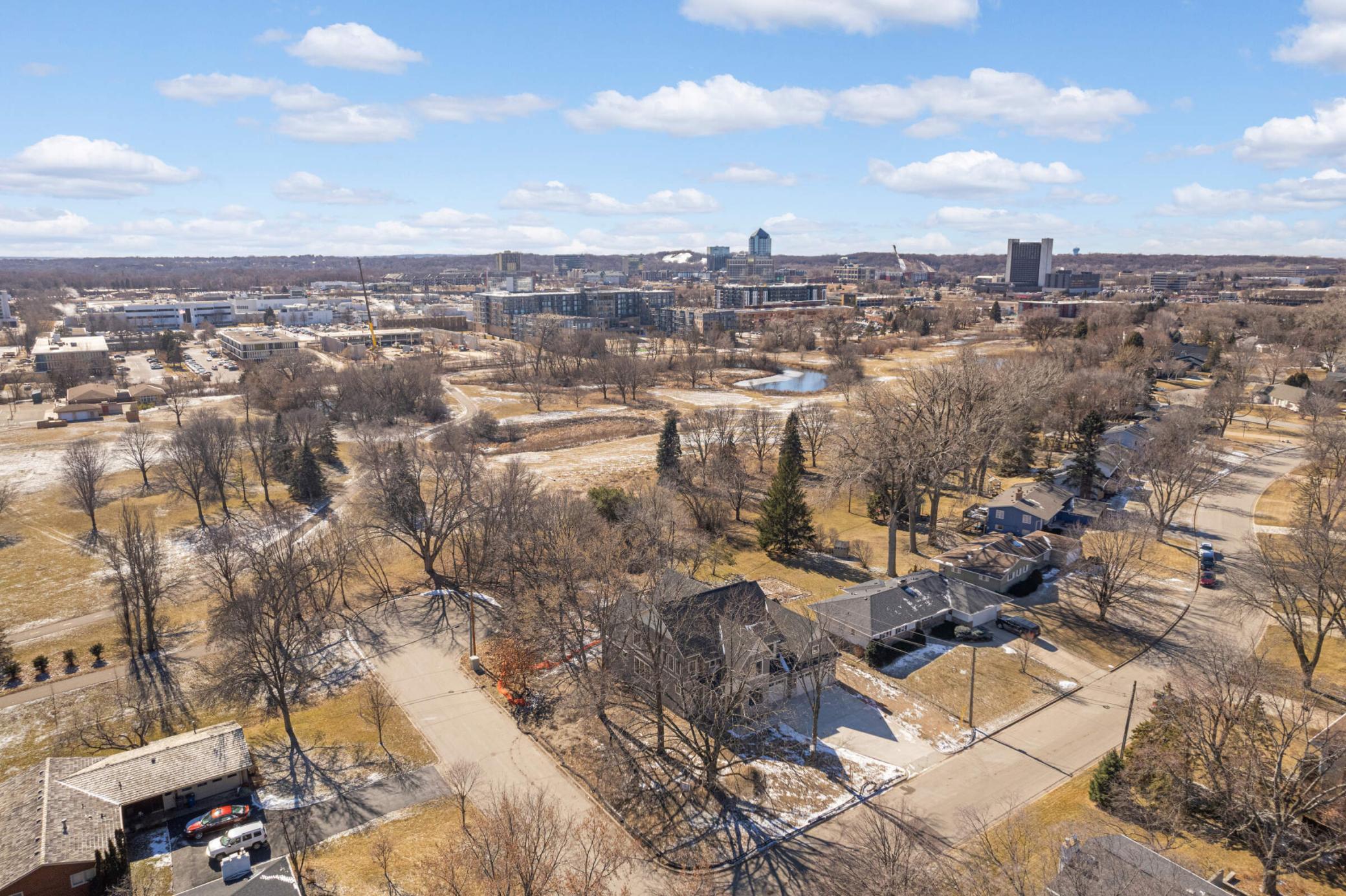 Nothing but park land behind you