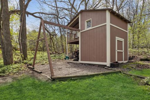 8 x 10 storage shed with playhouse on second floor