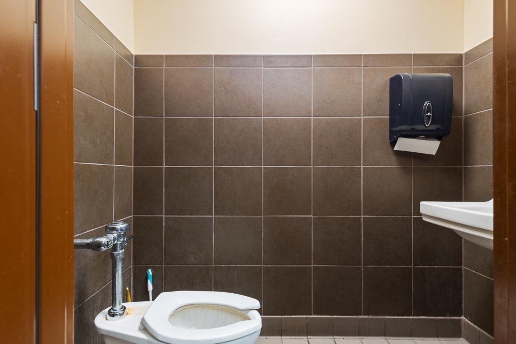 The main floor employee bathroom