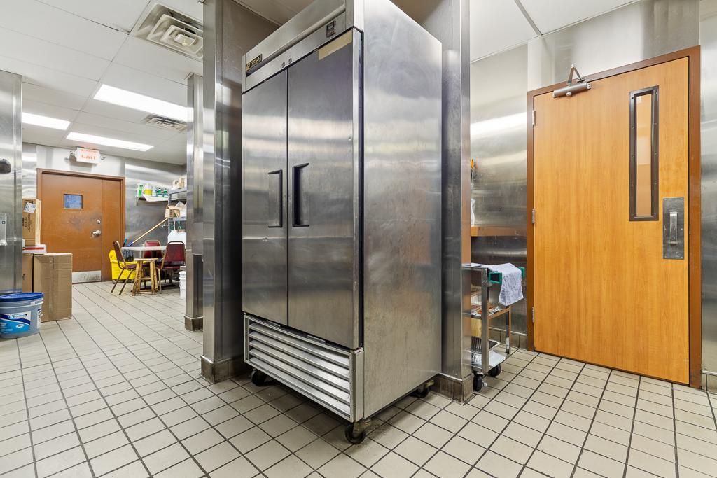 The True refrigerator is a highly trusted commercial kitchen - right near the main cooking area to provide convenience for speedy food prep