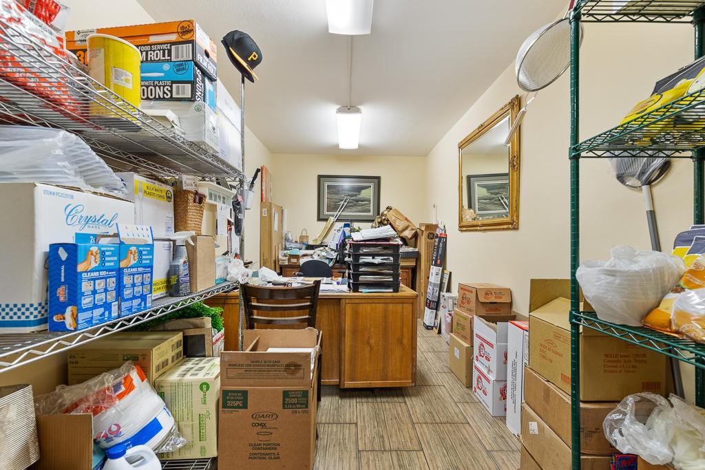 The main office is ready for its new manager! This private space provides a quiet place to go over bookwork and supervise the daily happenings of the restaurant