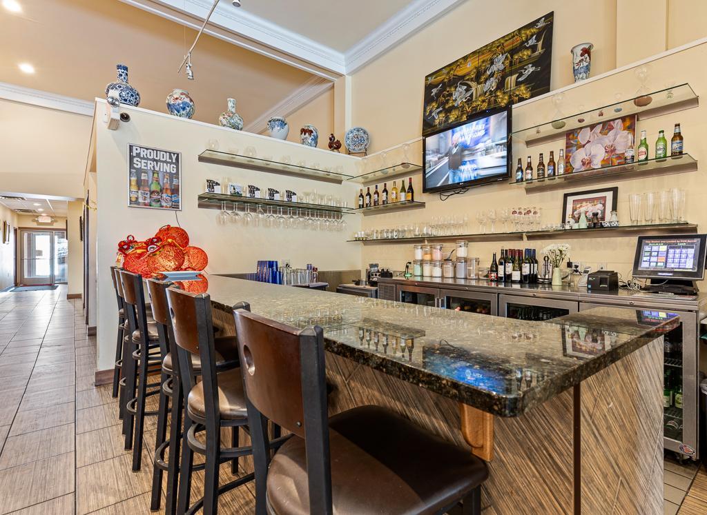 Not in the mood for dining? Not to worry - have a seat at the bar for a cocktail instead! This bar is absolutely beautiful with stunning display options.