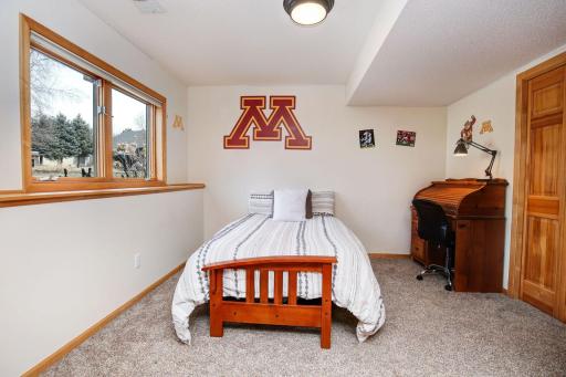 5th bedroom is in the lower level. Also a great location for an office or for guests visiting overnight.