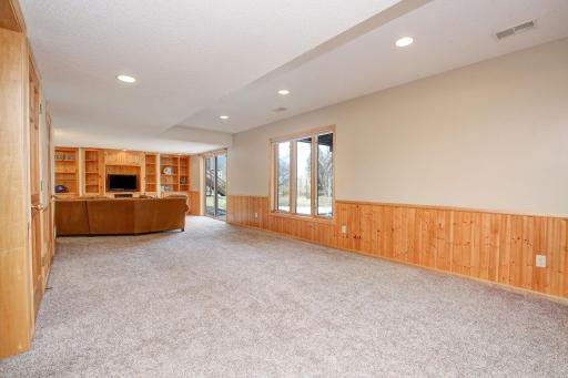 Finished lower level with plenty of space to create a playroom, exercise area or game room.