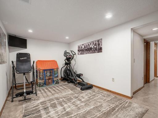 Bonus room in the basement easily converted to fit your needs- plenty of space for exercise, play area, or entertainment/game room.