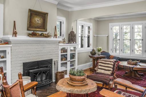 Sit by the cozy fireplace and enjoy a book.