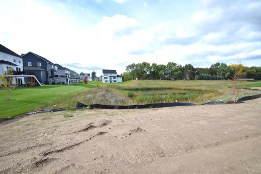 Amazing back yard pond views! Photo taken before landscaping went in.