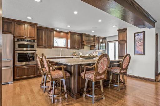 Oversized eating bar for friends and family to gather!