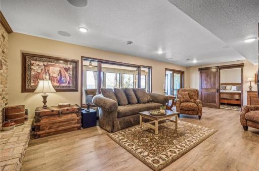 An abundance of room in the lower level family room!