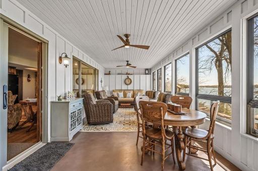 Amazing 3 season porch in the lower level!