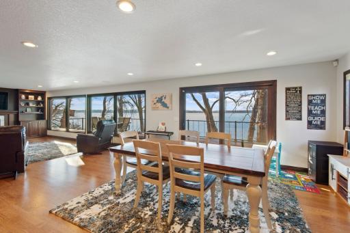 Enjoy the lake views from the dining area!