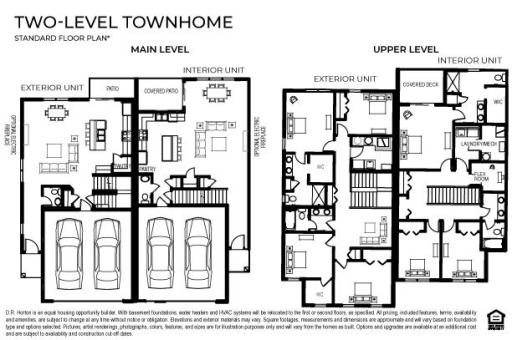 Floorplans of our 4 bedroom end townhome.