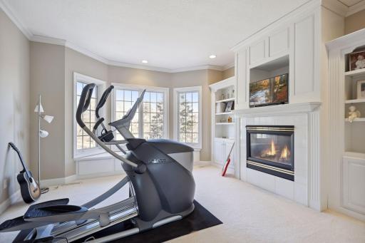 Primary Sitting Room w/ gas fire place