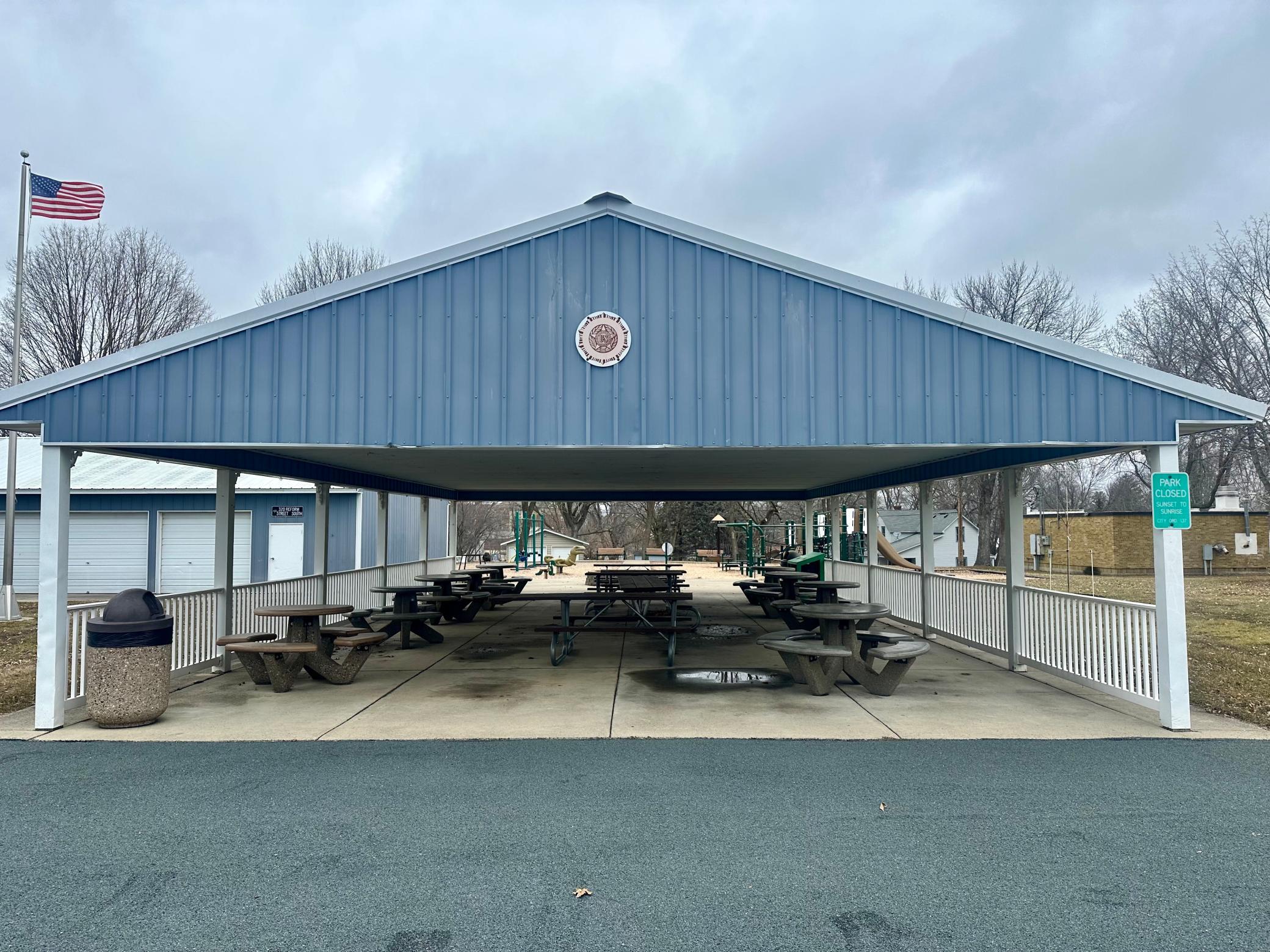 Large picnic area at the park