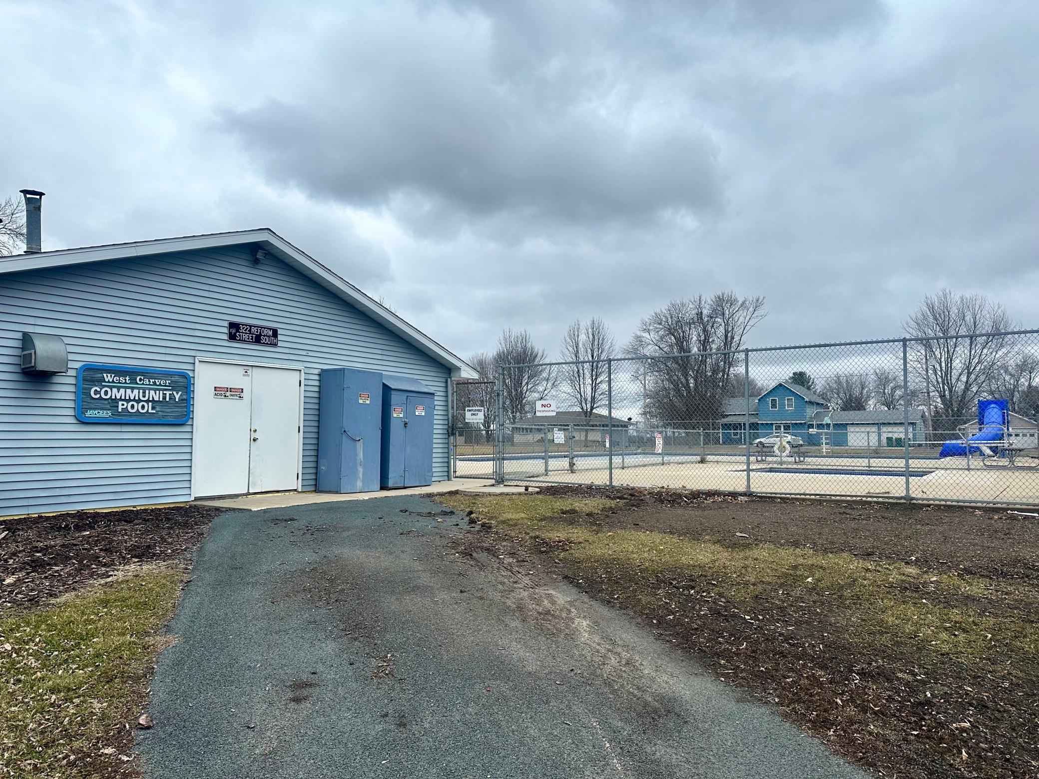 Pool at the park across the street.