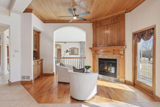 Hearth Area Overlooking 2-story Great room