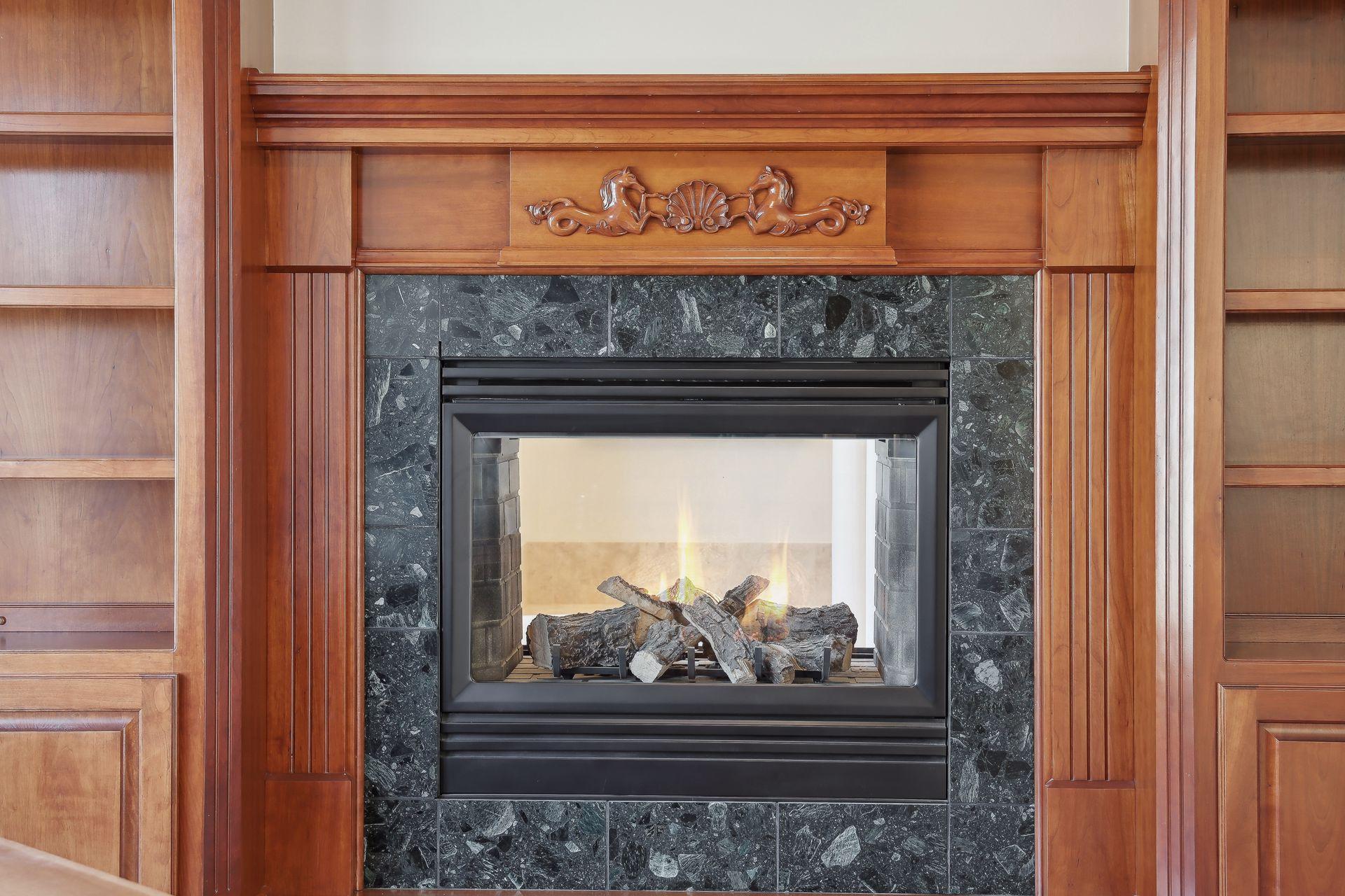 Custom Fireplace in Office
