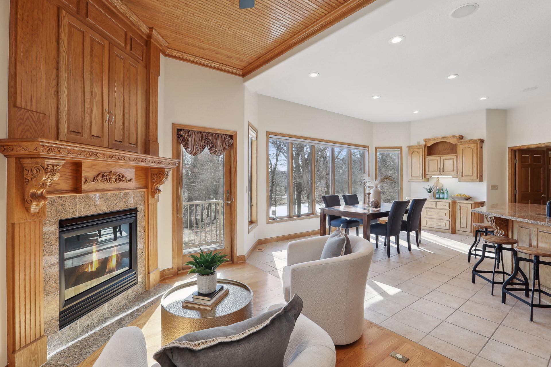 Hearth Area off Kitchen /Dinette