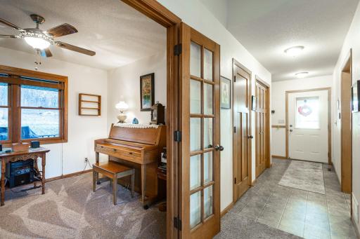 French doors to office, music room or just flex space
