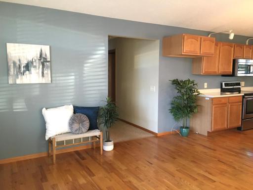 This home is handicap accessible with wide doorways and a wide hallway.