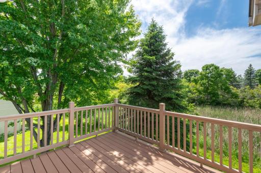 Photo for 1255 Langewood Drive, Mound, MN 55364 - Listing #6487603 Private green space views from the deck and walkout level patio.