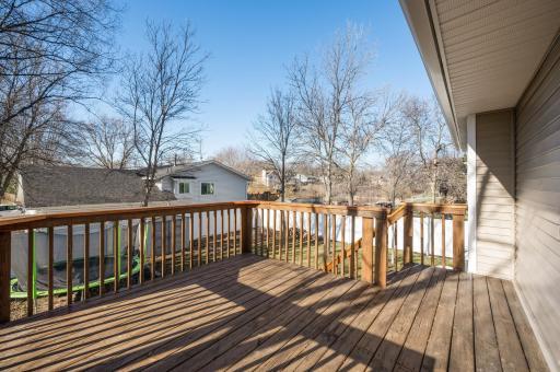 This large deck will be the perfect location for summer barbeques & morning coffee.