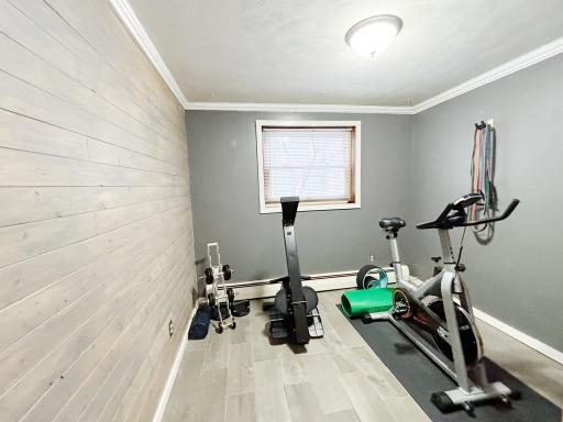 bedroom 4 is located on the lower level could be used an office or exercise room