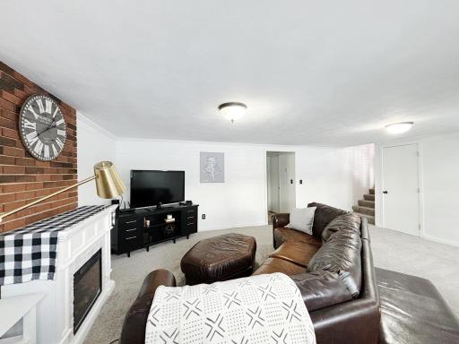 Large family room located on the lower level.