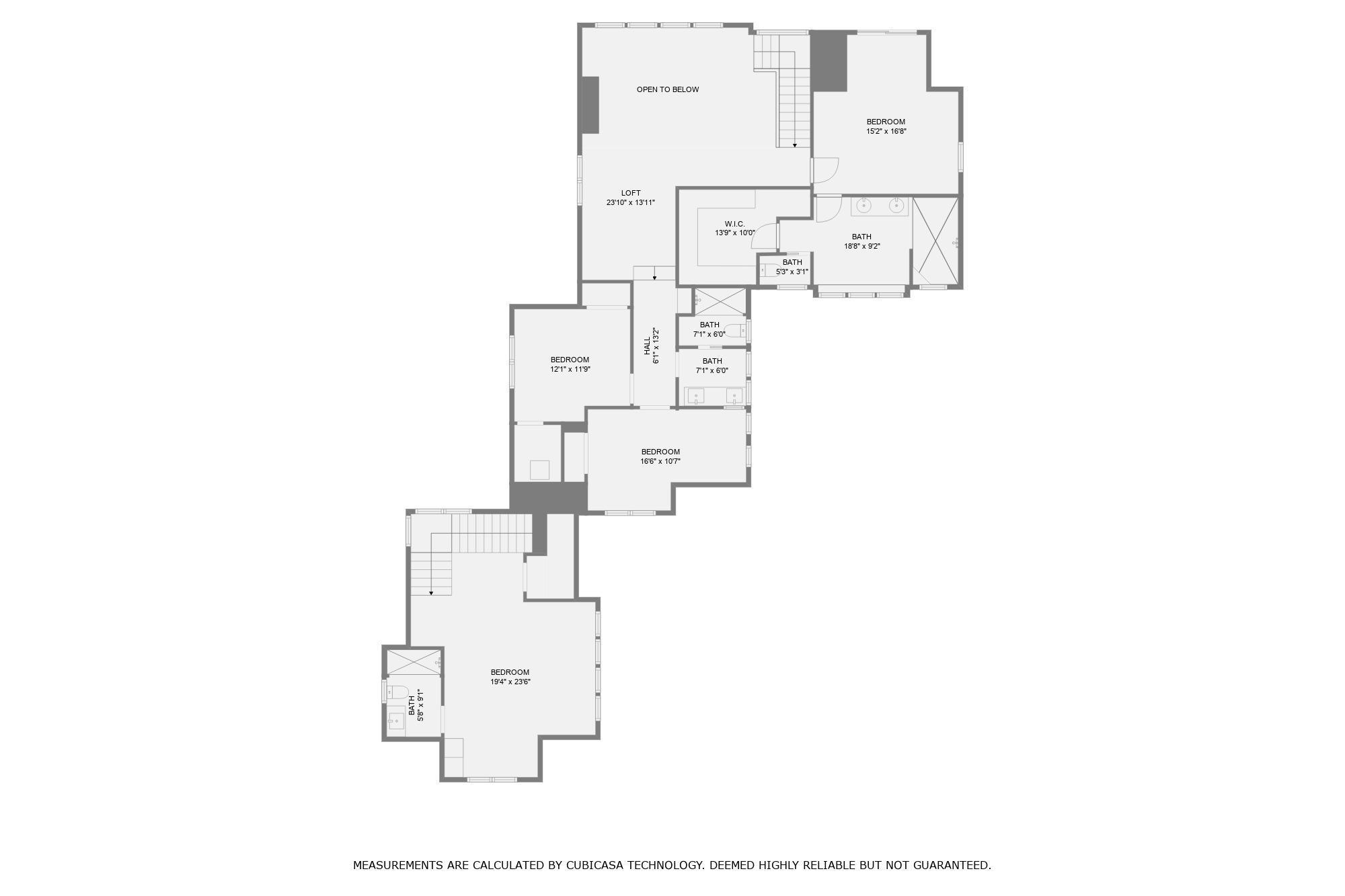 Upper floor measurements