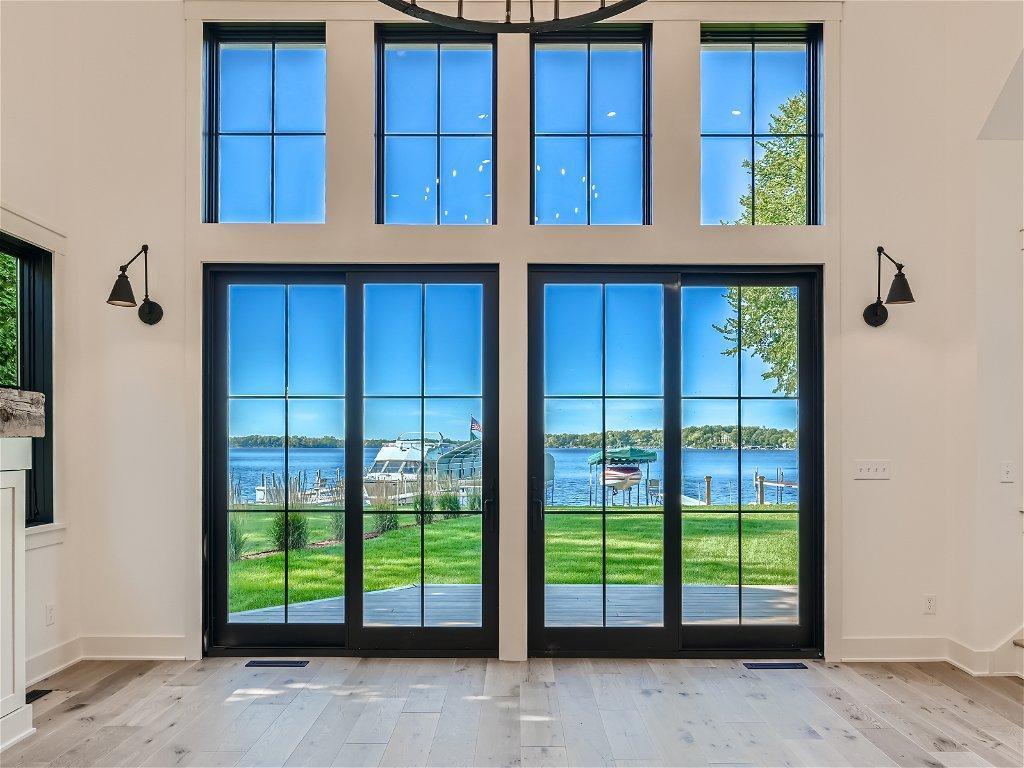 Floor to ceiling windows facing the lake!