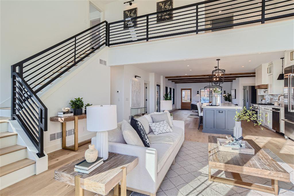 Custom handrails leading upstairs!