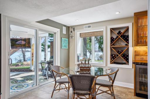 Step right out to the yard, lake, dock and firepit!