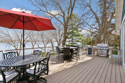 Plumbed for your gas grill, you'll entertain big crowds on your Trex deck.