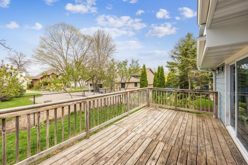 Large 20 x 10 deck for enjoying Lake Minnetonka views. Perfect for lounging, grilling out, watching sunset in the western sky. There is also new landscaping around around the home which includes hydrangea's, switch grass, catmint, and Russian sage.
