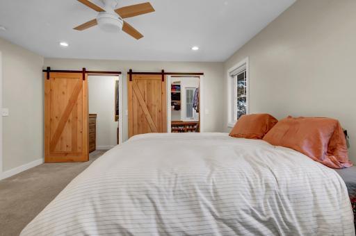 Large primary suite with dual closets