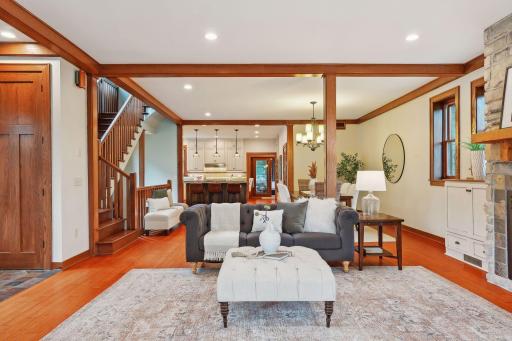 Spacious open concept main level living spaces.