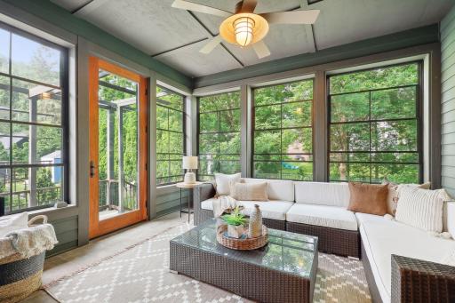 Access to outdoor deck with low-maintenance decking and pergola.