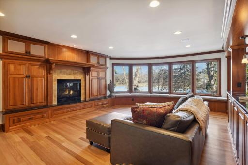Relax with a warm fireplace or game day...
